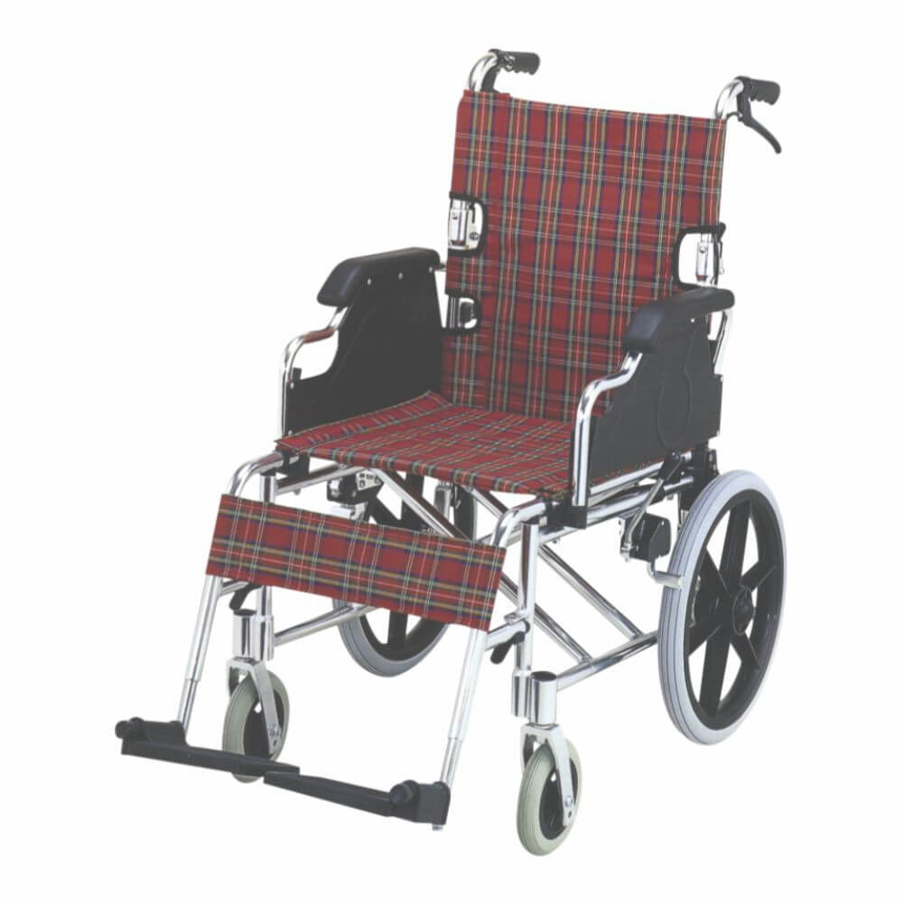 Folding Wheel Chair (Detachable Armrest & Footrest with Hand Brake)-image